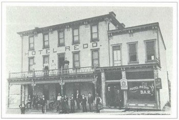 Photo de l'Hotel Red de Charleroi (Pennsylvanie) vers 1890