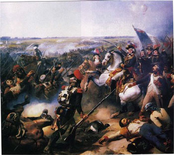 Illustration de la bataille de Flerus par Jean-Baptiste Mauzaise