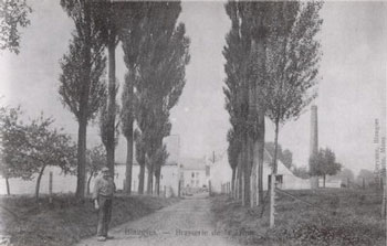 carte postale ancienne de la brasserie de la dime à Blaugies en belgique wallone