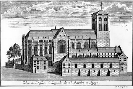 la collégiale Saint-Martin de Liège vers 1735