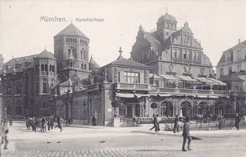 La Kunstlerhaus sur une carte postale ancienne de Munich