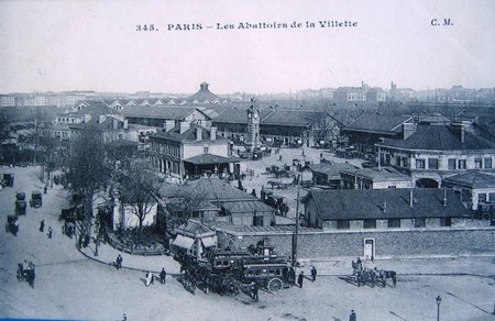 Les abbatoirs de La Vilette sur une carte postale ancienne