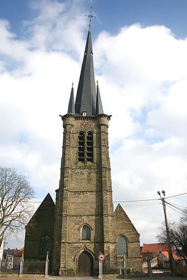 L'église Notre-Dame de style gothique à Pommeroeul