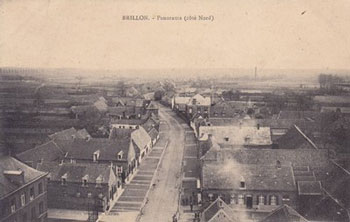 Panorama de Brillon sur une carte postale ancienne