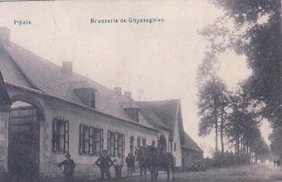 carte postale ancienne de la brasserie de Ghyssegnies