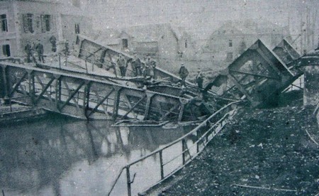 Le pont sur l'Escaut à Manières